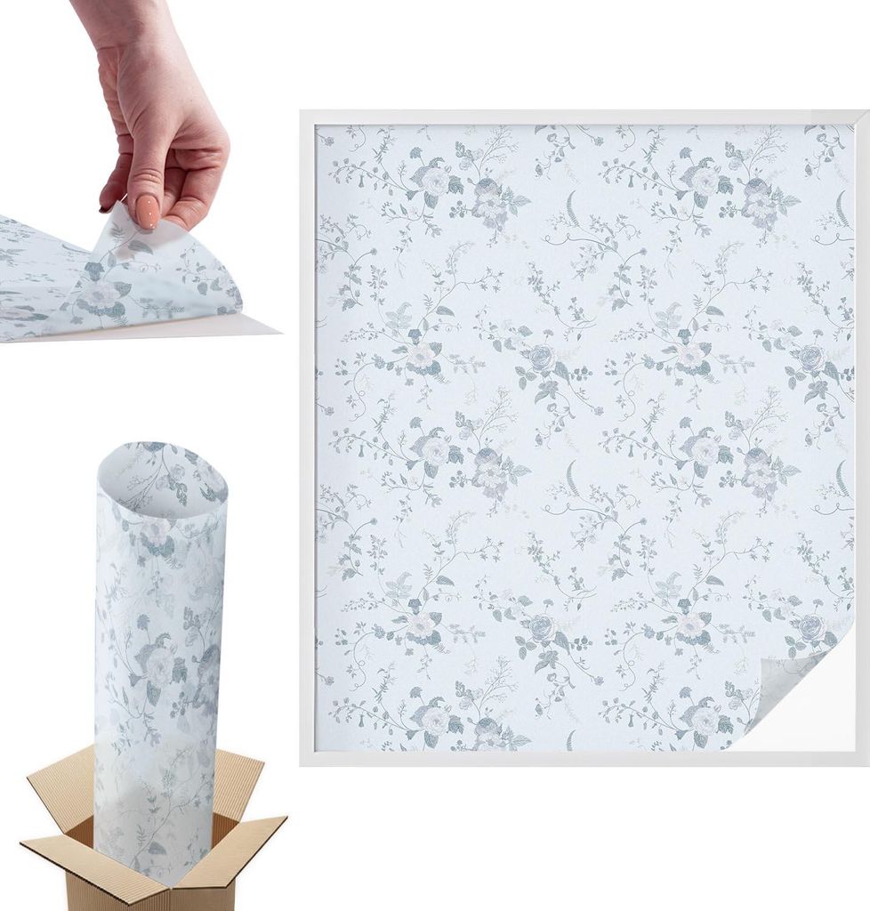 Buntglasfolie für Fenster – 116x100 cm – Stained-Glass-Fensterfolie, dekorativ & blickdicht – Selbstklebende Glasdekorfolie im Buntglas-Desi...