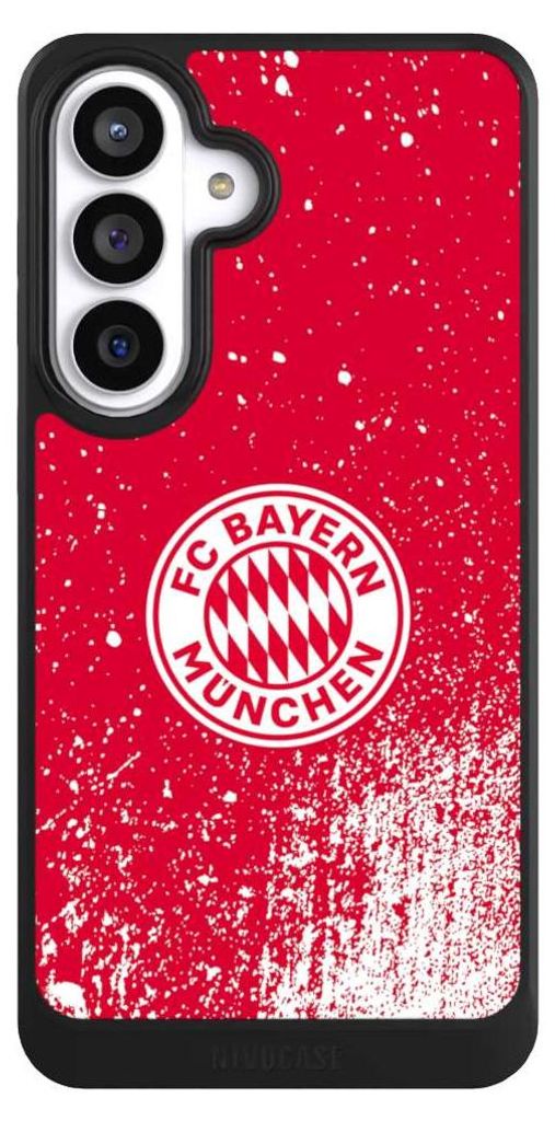 NIVOCASE Hülle für Samsung Galaxy S26+ Handyhülle NIVOcore Case Schwarz FC Bayern München FCB Offizielles Lizenzprodukt