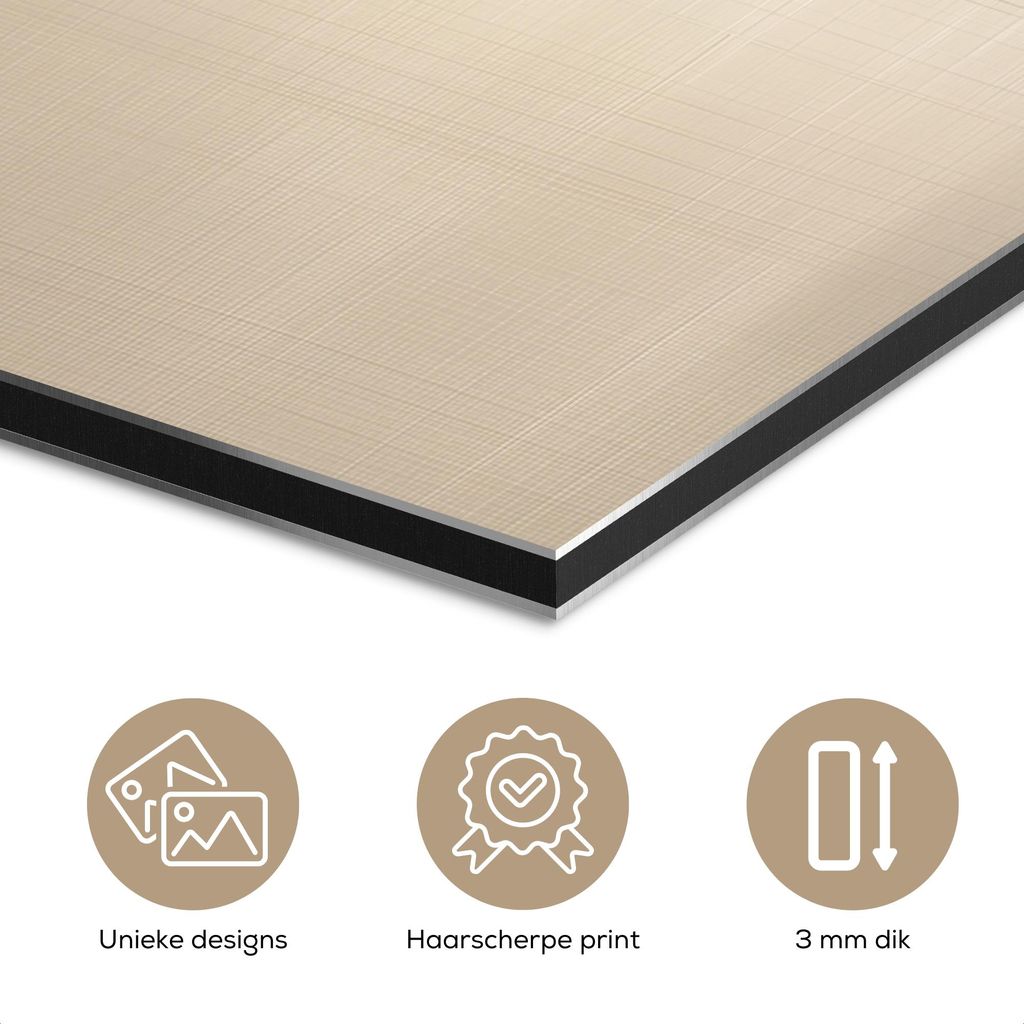 MuchoWow Wanddekoration Metall Metallbild Wandkunst 150x100 cm Gold - Frau - Rechtecke MuchoWow Aluminium Gemälde - Alu Dibond Bild