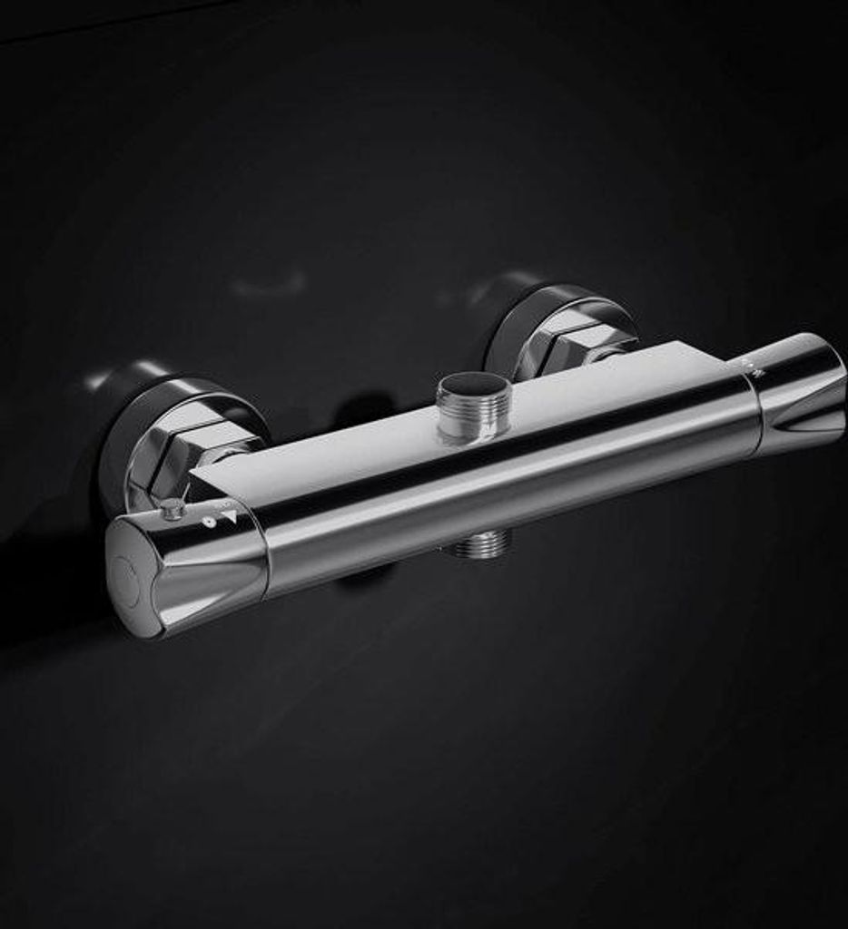 Mitigeur thermostatique douche avec double sortie - chromé Image du produit 