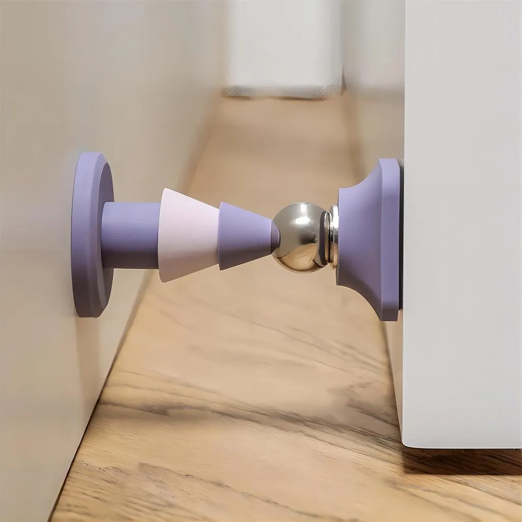 Butée magnétique anti-séisme sans perçage pour porte de salle de bain