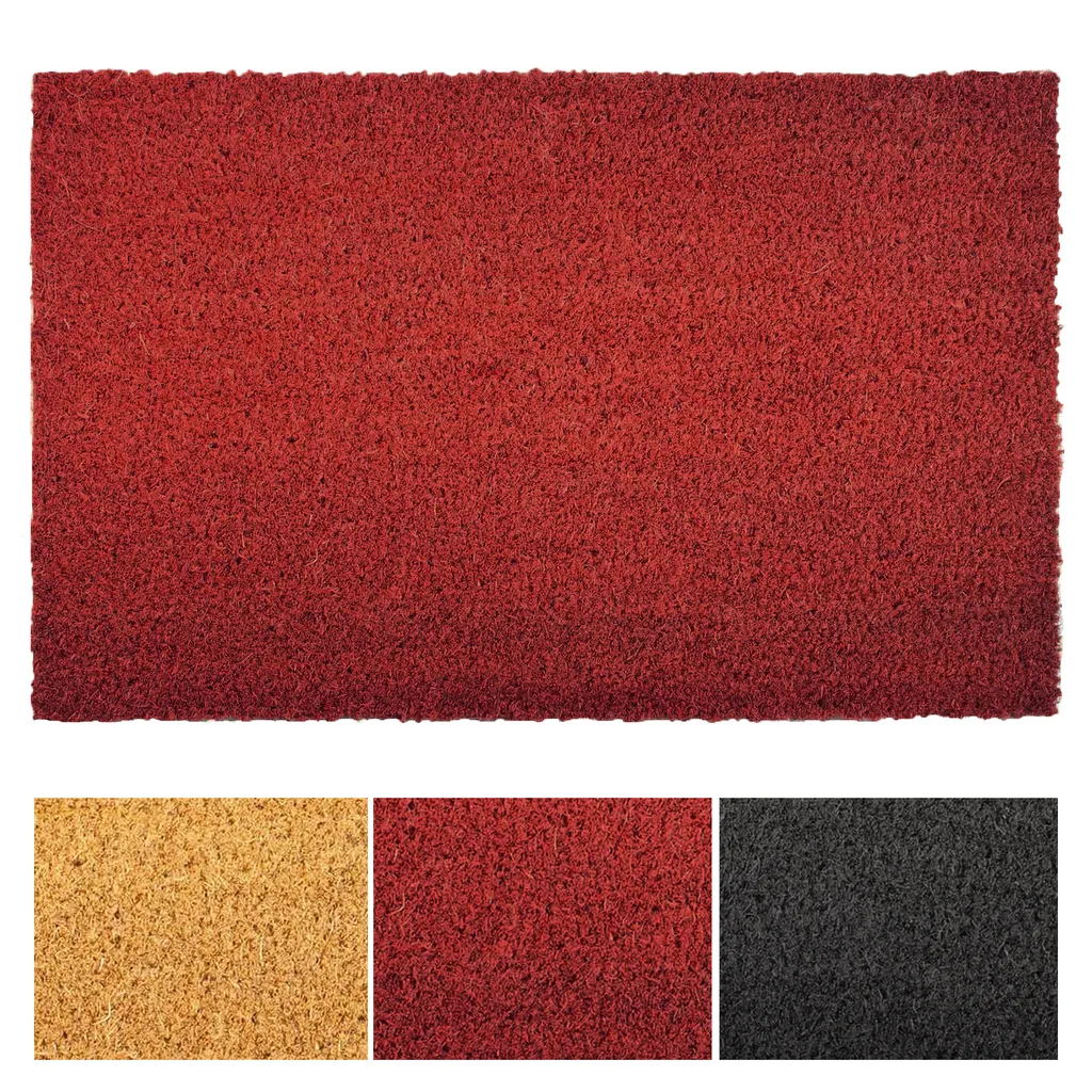 Paillasson coco rouge épaisseur 30 mm dimensions 200 x 400 cm robuste
