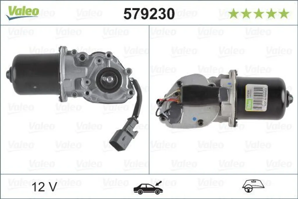 Moteur d'essuie-glace Valeo 579230 OE 6405G1 pour Peugeot 406 Berline