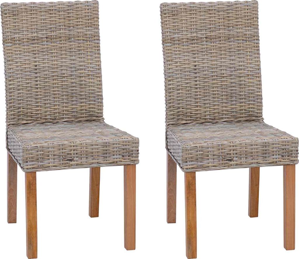 vidaXL Esszimmerstuhl 2 pcs Kubu Grau 45 x 54 x 93 cm