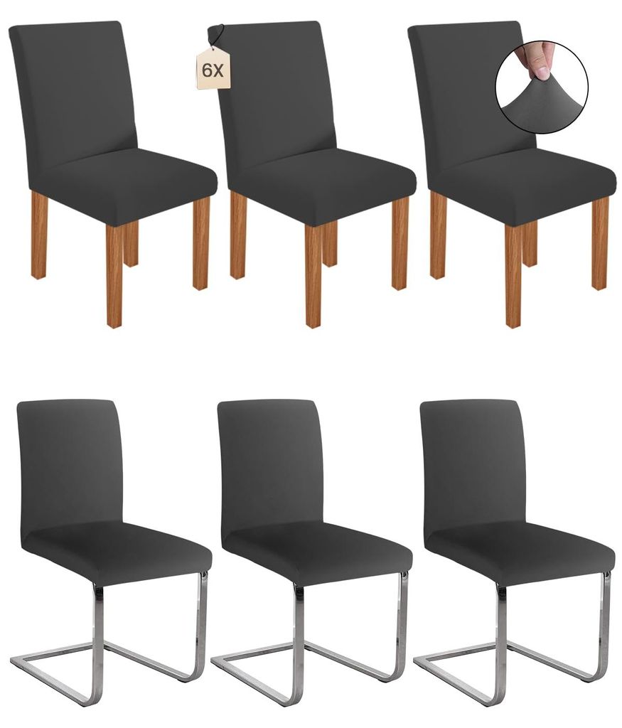 Elastische Stuhlhussen für Freischwingerstühle, abnehmbare und waschbare Stuhlhussen für Speisesäle, Hotels, Bankette, Partys, Dekorationen und...