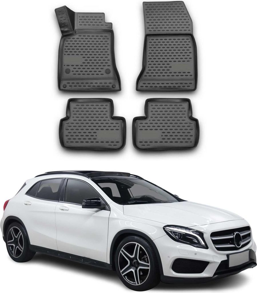 2014-2021 Mercedes triedy GLA Podlahové rohože TPE čierne 4 Obrázok produktu 
