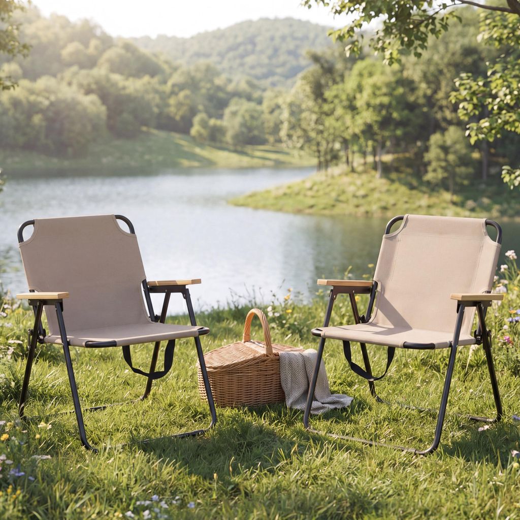 2er-Set Campingstuhl MCW-Q43, Gartenstuhl Balkonstuhl Produktbild 