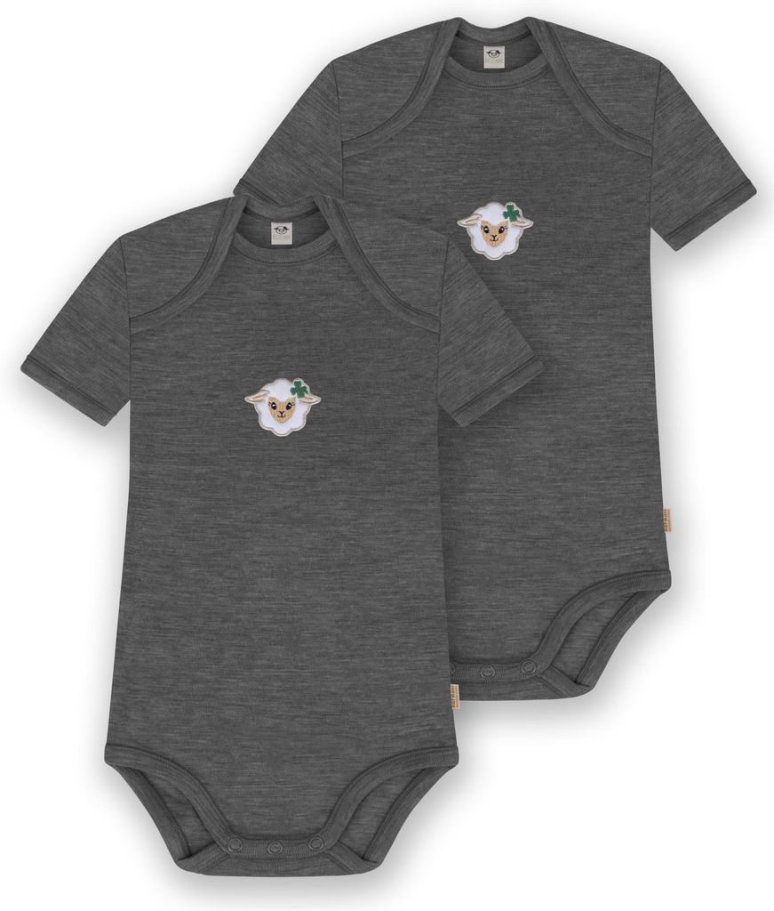 normani 2er Set Baby Merino Body Kurzarm Produktbild 