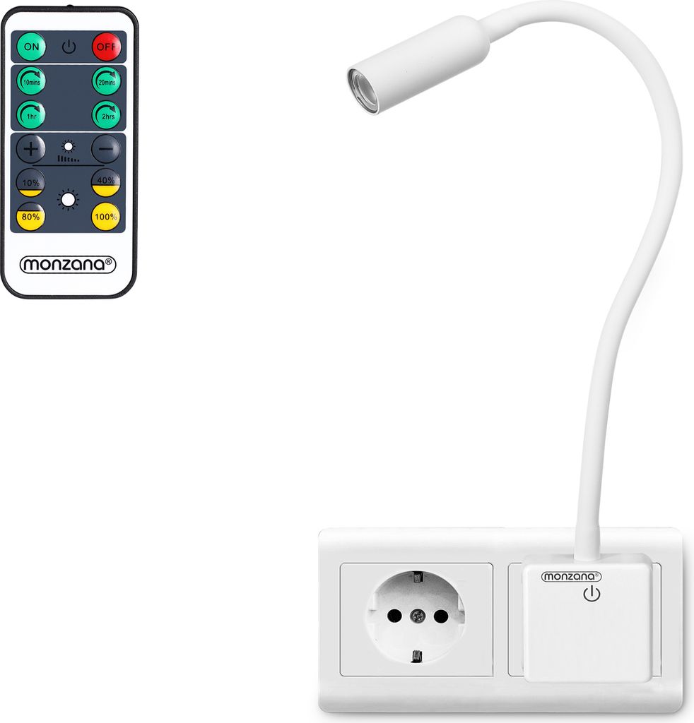 MONZANA® LED Steckerlampe 46,5cm Steckdosenlampe Produktbild 
