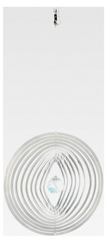 Windspiel RUND, ca. 5 Zoll / ca. 12 cm, silberfarben