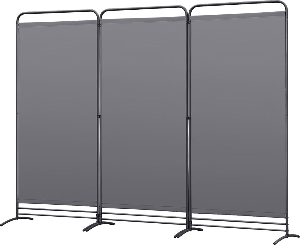 A three-panel room divider is shown against a white background.