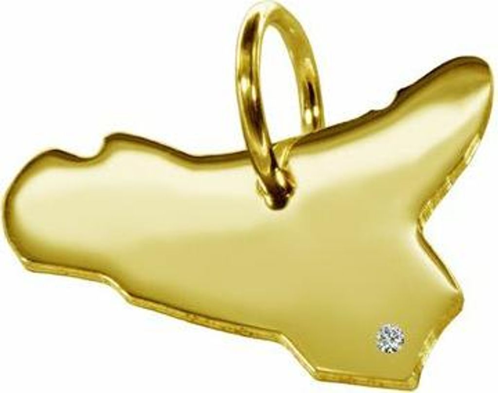 Anhänger Sizilien mit Brillant am Wunschort 585 Gelbgold