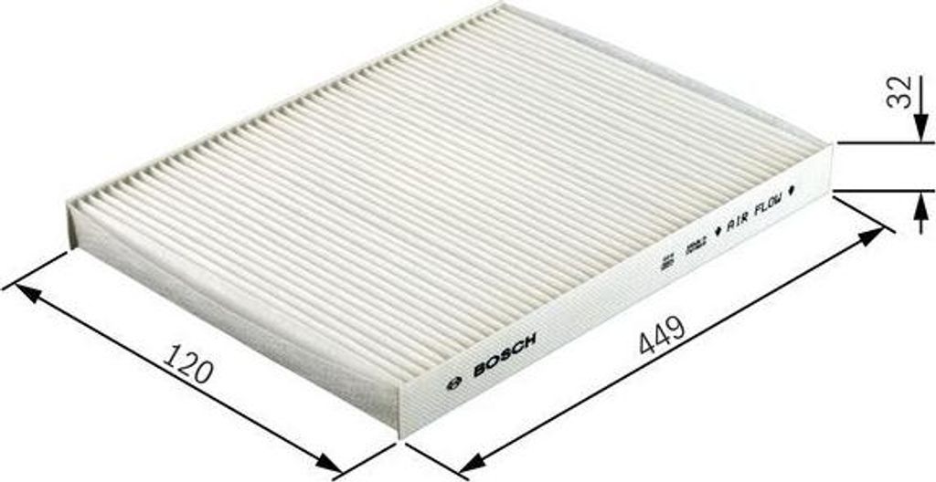 BOSCH 1 987 432 296 Innenraumluftfilter OE 64319127515 kompatibel mit Mini, Clubman, Clubvan, Countryman, Paceman, Mini Roadster