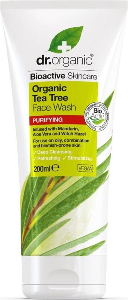 Dr Organic Tea Tree Face Wash 200ml