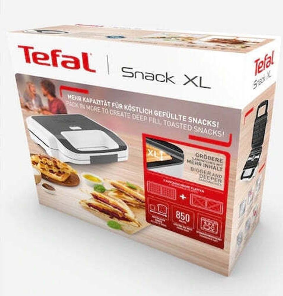 Tefal Snack XL Sandwich/Waffle maker - Silver/white Produktbild 20