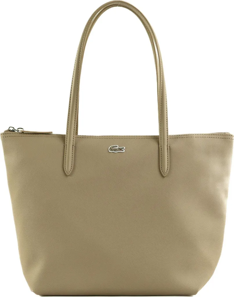 Sac à épaule Lacoste Simply Taupe : fini le désordre dans votre cabas