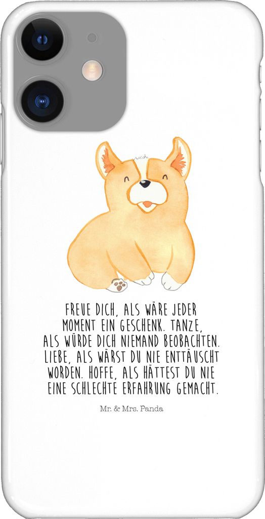 Mr. & Mrs. Panda Iphone 11 Handyhülle Corgie - Weiß - Geschenk, Hund, Spruch, Hülle, Handy Schutzhülle, Cover, Welsh Corgi Pembroke, XR, Optimi...