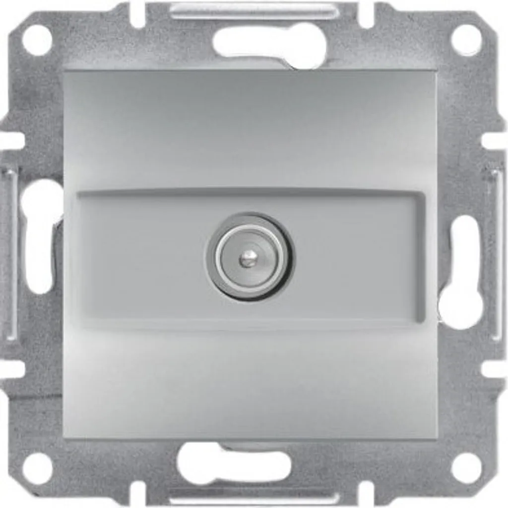 Prise TV pour salon Schneider Asfora aluminium branchement antenne HD