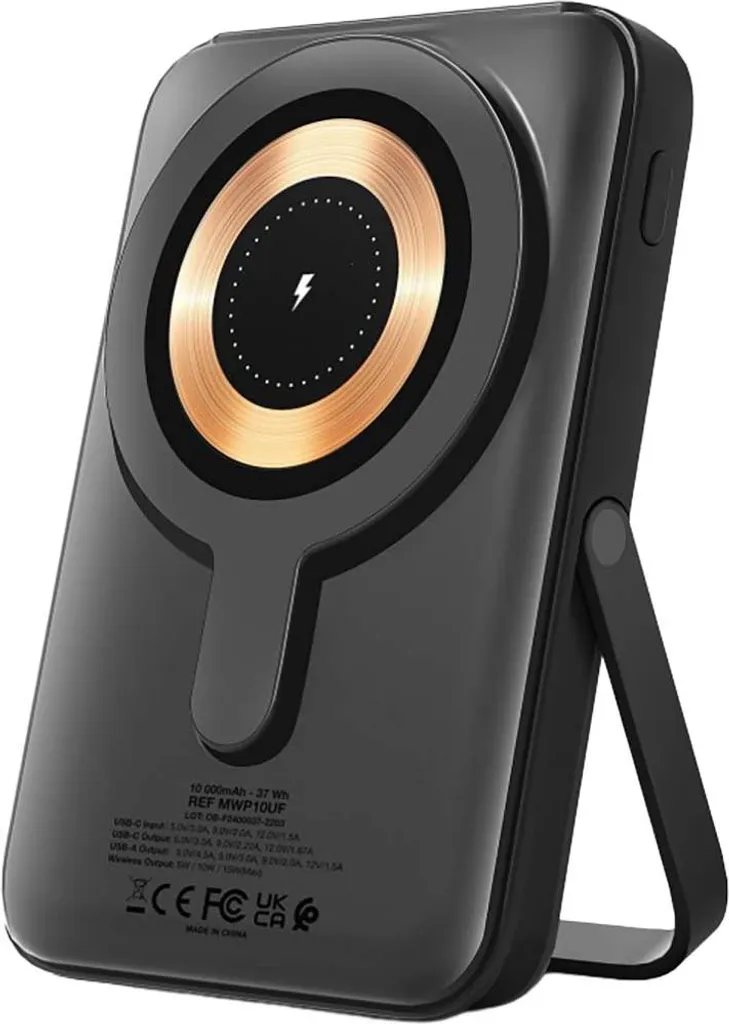 PB Magnee Power 10K mAh USB C Noir avec Technologie de Charge Rapide