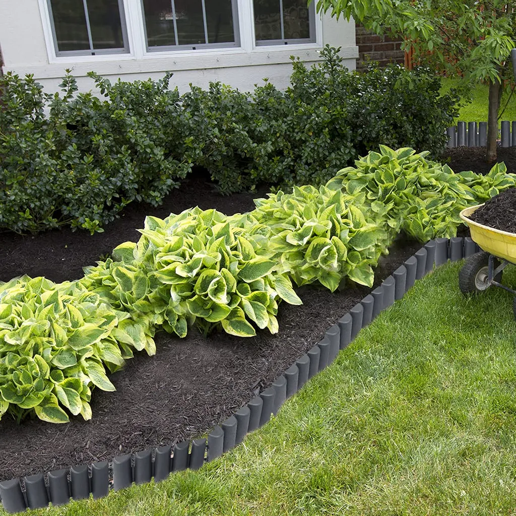 Bordure de parterre résistante aux intempéries aspect bois 8,4m
