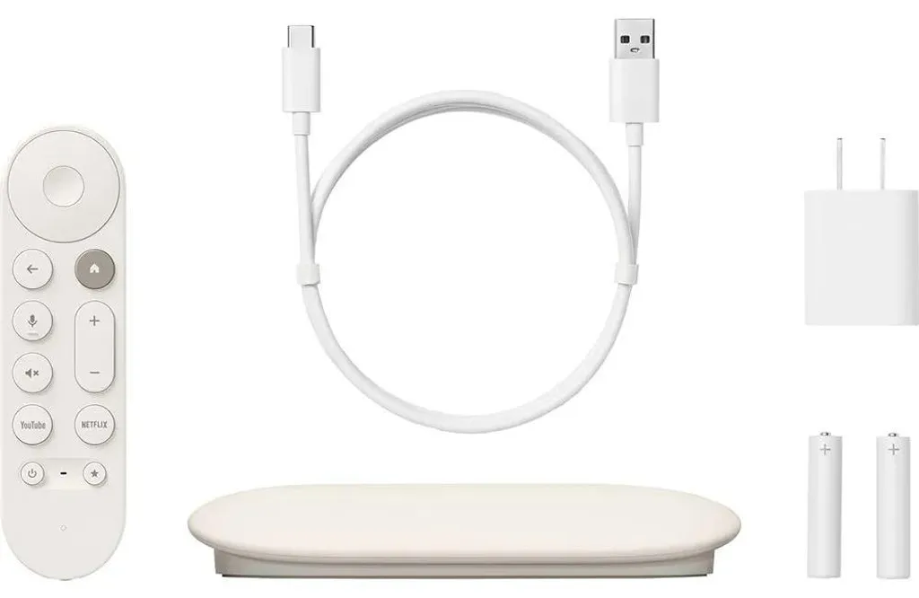 Passerelle de Streaming Google TV 4K Ultra HD avec Télécommande Beige