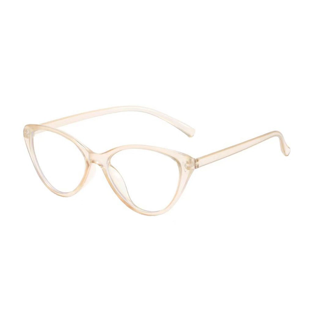 Blaulichtfilterbrille Uni Clear View Kitty Eye Shape Frame Strong Scharnier Smooth Transparent with border Eye Protection Clear Bluelight Glasses S...