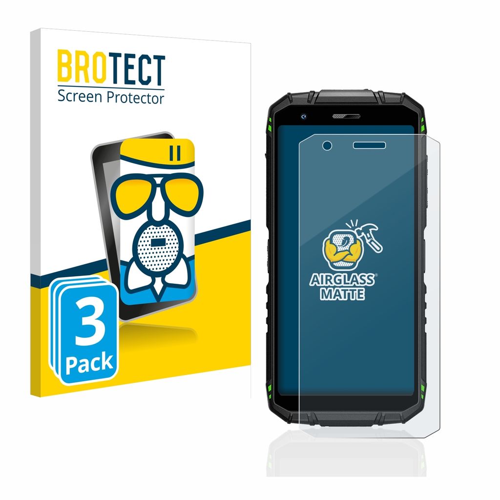 3x BROTECT Entspiegelungs Schutzglas für Doogee S41 Pro Schutzfolie Panzer Folie Glas Display Schutz matt