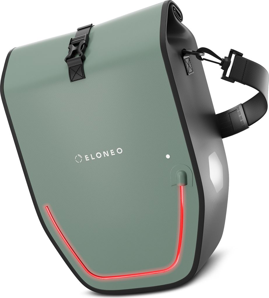 ELONEO Fahrradtasche für Gepäckträger mit LED Licht, 20L - Produktbild 