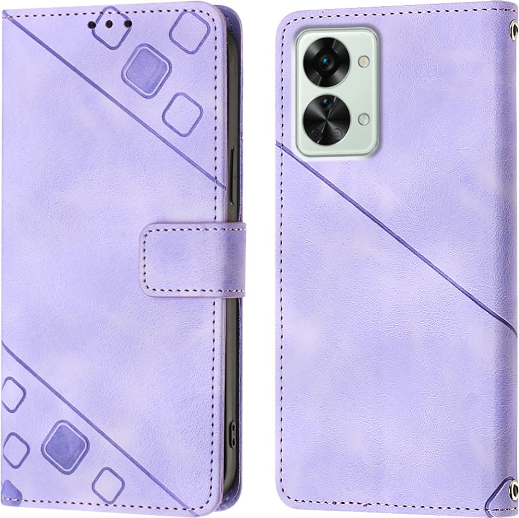 Pouzdro pro OnePlus Nord 2T 5G vyražené Flip kožené Obrázek produktu 