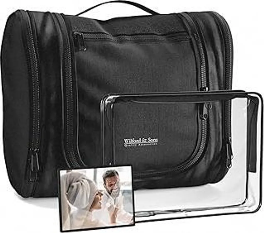 Borsa Cosmetica XXL Impermeabile con Gancio e Specchio | Beauty Case XL
