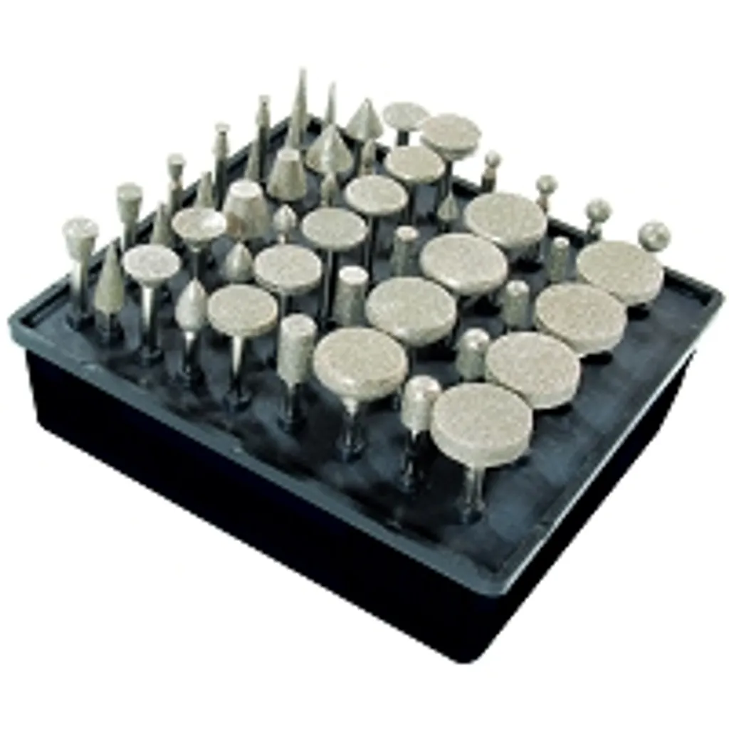 Coffret de 50 pointes diamantées 3 mm pour meulage et polissage de précision