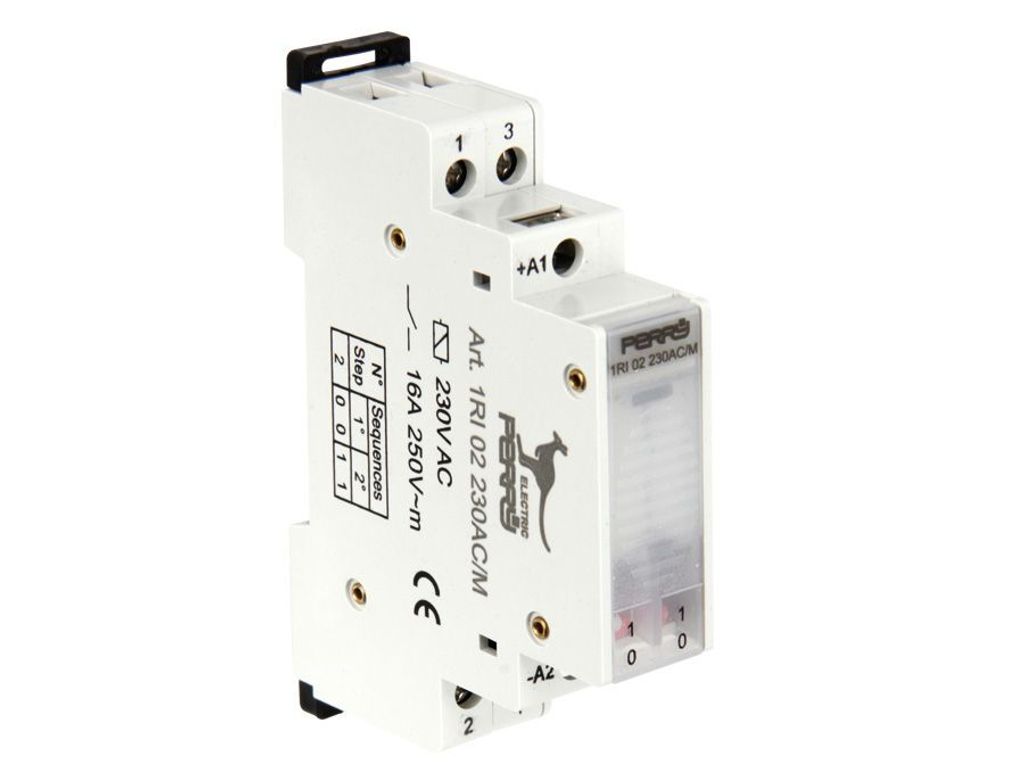 PERRY Stromstoss-Schalter 1RI02230AC/M, 230 V, 2 Kontakte