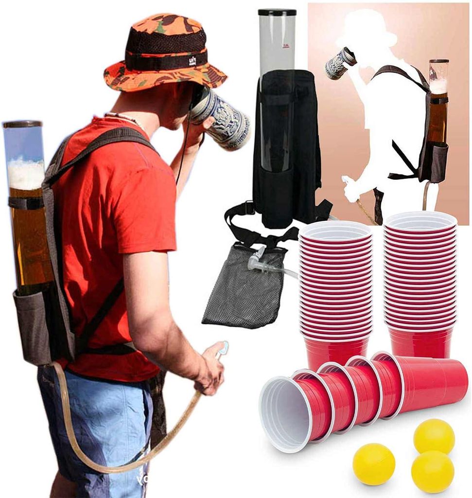 Bierrucksack Single 3L mit 50 Getränkebecher