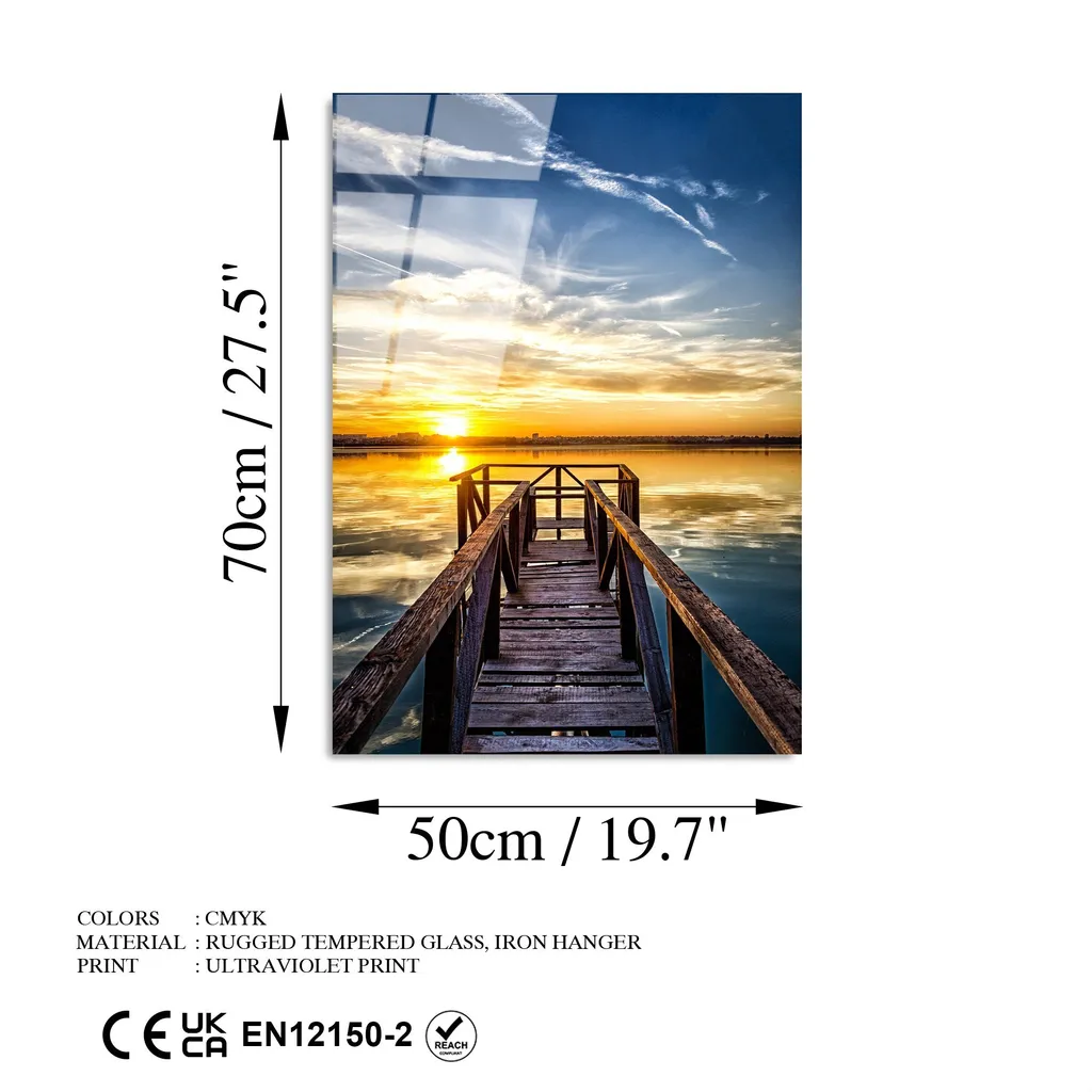 Wallity UV-402 Quadro in Vetro Temperato 50x70 Multicolore | Design Moderno - 9