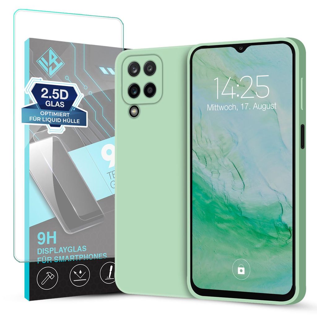 Hülle für Samsung Galaxy A12 mit 9H Displayglas Produktbild 