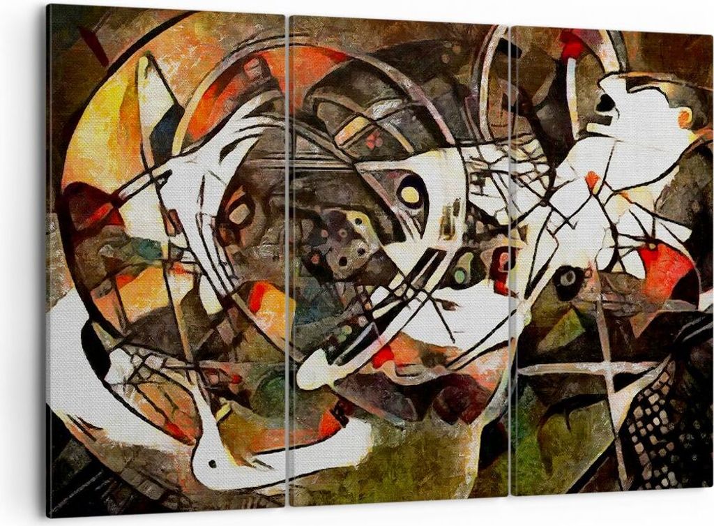 Bild auf Leinwand - Leinwandbild - Abstraktion modern - 105x70cm - Wand Bild - Wanddeko - Leinwanddruck - Bilder - Kunstdruck - Wanddekoration - Le...