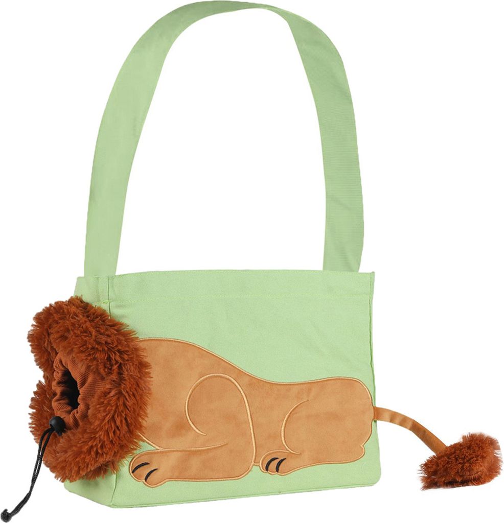 Pet Out Umhängetasche, Löwenförmiger Showkopf, Canvas-Katzentragetasche, Tragetasche für Haustiere im Freien, Reisetasche für kleine Katzen un...