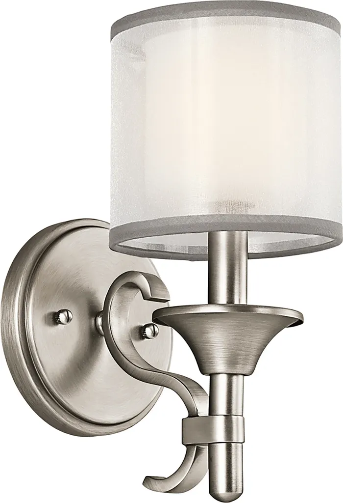 Lampada Parete Peltro e Vetro Lino H 27,3cm - Qualità e Durata