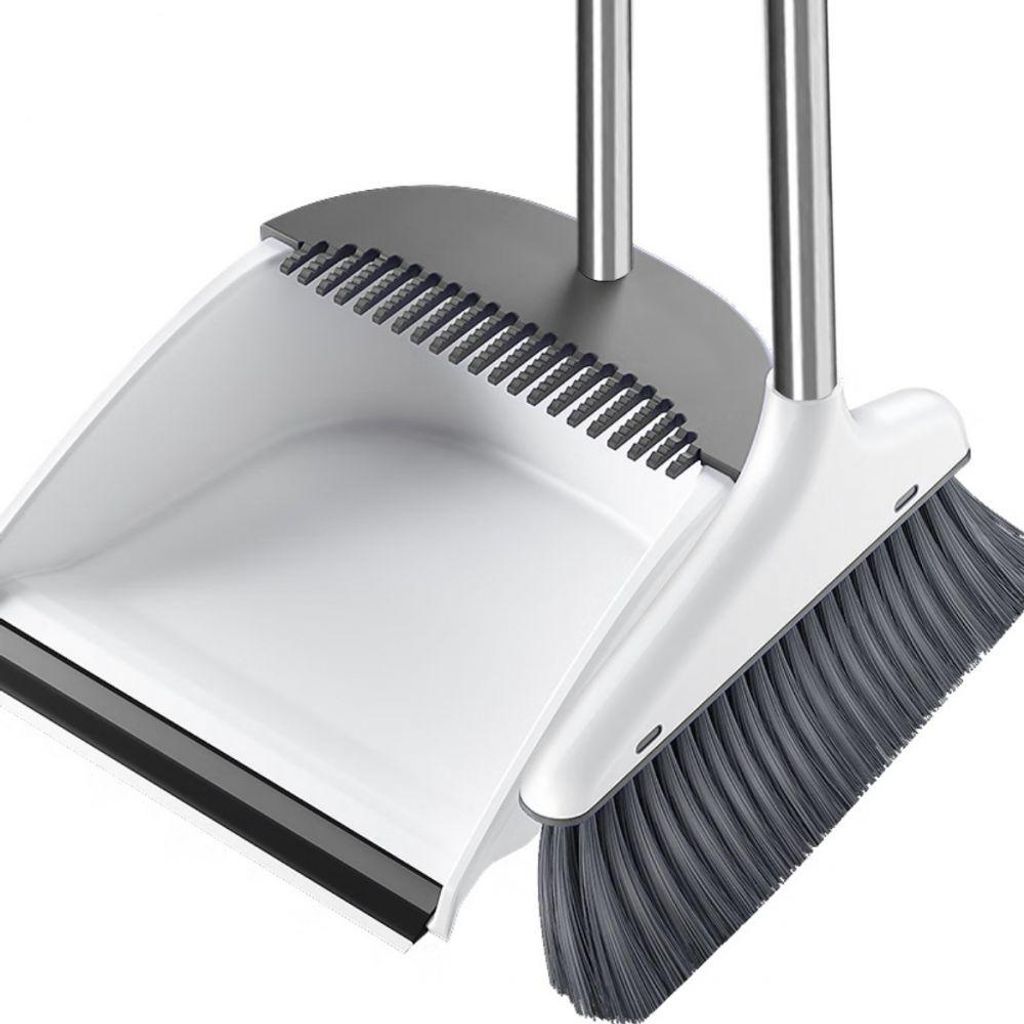 Kehrschaufel- und Besenset mit langem Metallgriff für einfache Reinigung