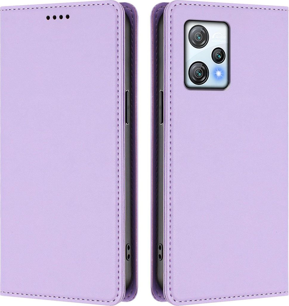 Handyhülle für Blackview A53, Kunstleder Klapphülle Stoßfeste Magnetische Hülle mit Ständer Violett