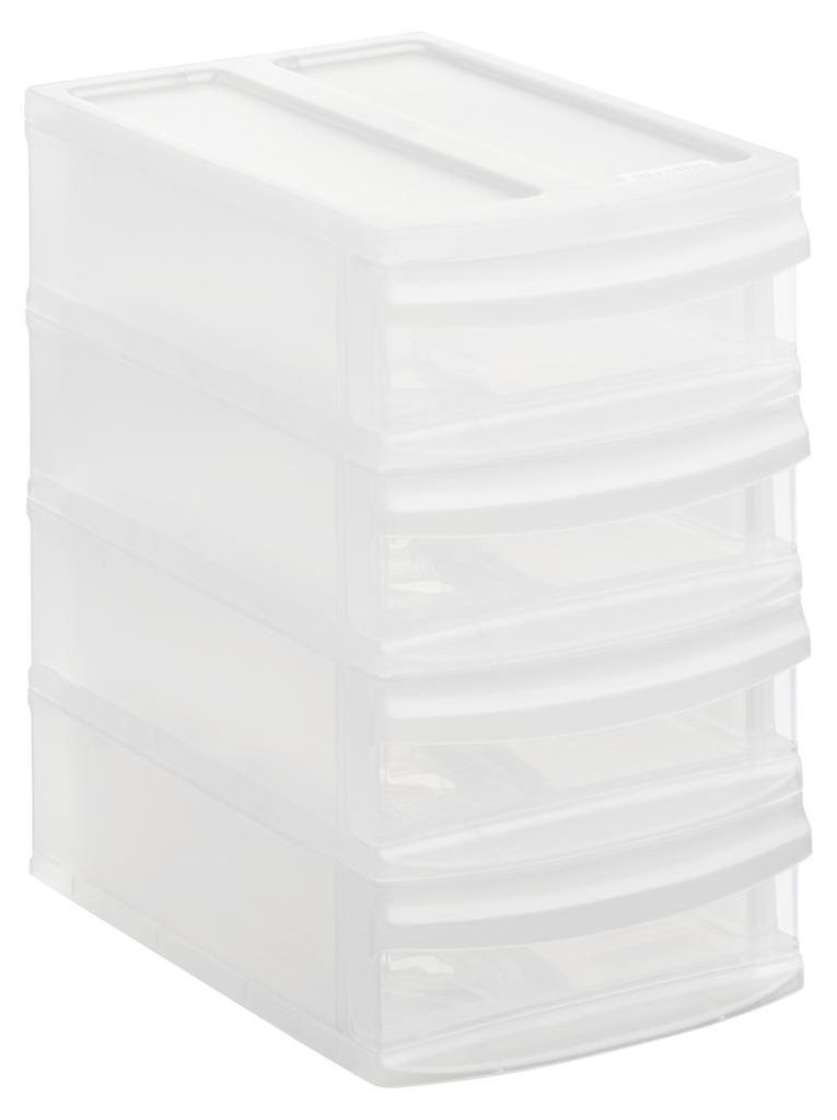 Rotho Schubladenbox Tower XS SYSTEMIX mit 4 Schubladen je Produktbild 