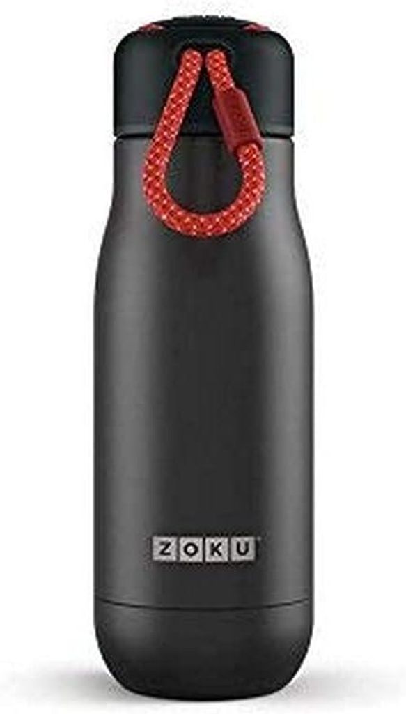 ZOKU Zoku - Edelstahl Trinkflasche S 350ml Black ZK SSB S BK 0815706021255