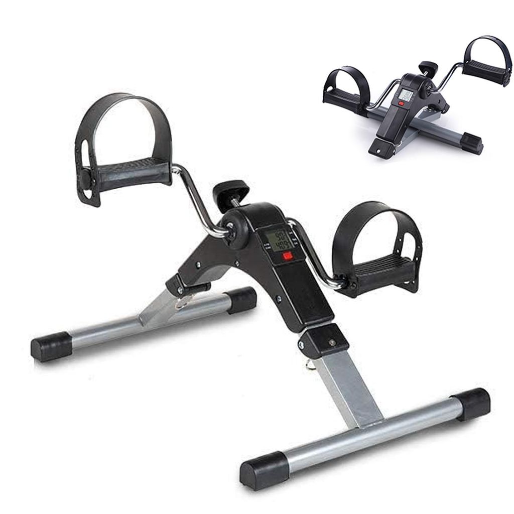 Mini-Heimtrainer Fahrrad Arm Beintrainer Hometrainer Fitnesstrainer Sportgerät Minifahrrad Bewegungstrainer Fitnessgerät für Zuhause Büro