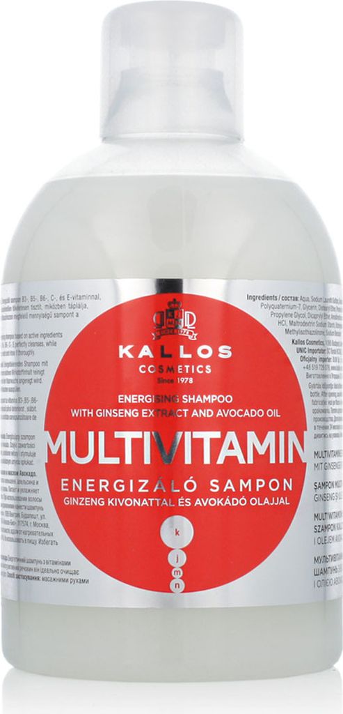 Kallos Multivitamin Energising Shampoo 1000 ml Produktbild 
