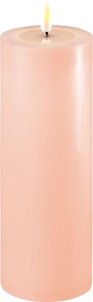 LED Kerze Hell Rosa 7,5 x 20 cm