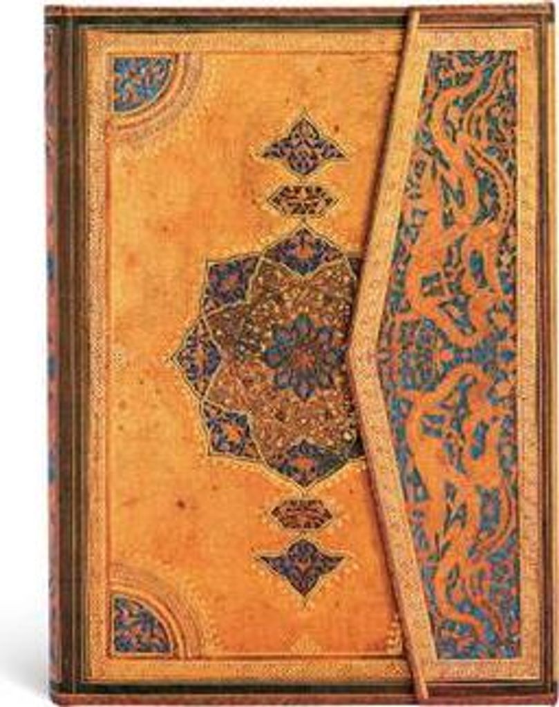 Paperblanks | Safavid | Safavid Binding Art | Hardcover | Midi | Lined | Wrap Closure | 144 Pg | 120 GSM
