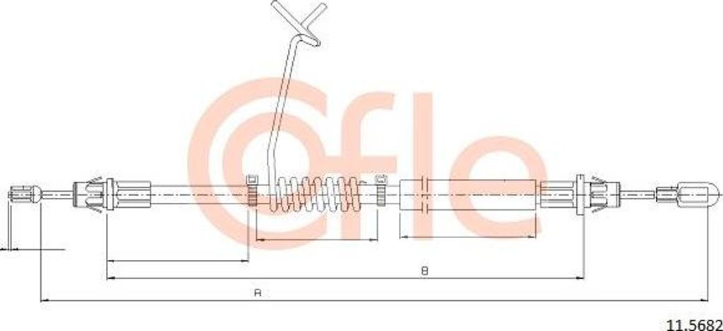 COFLE 11.5682 Seilzug, Handbremse OE 1488314 kompatibel mit Transit