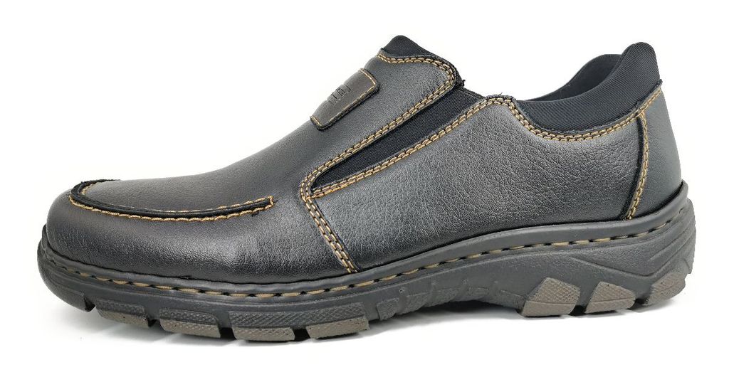 Rieker 19961, Slipper, Schwarz (Schwarz/Kakao/Schwarz 03), Produktbild 