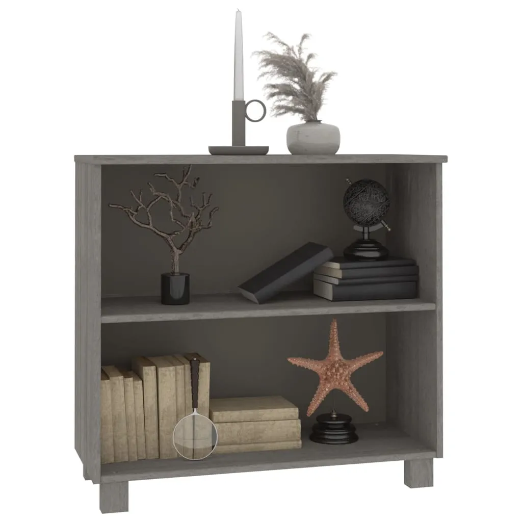 Mobile Contenitore HAMAR 85 cm Pino Massiccio | Arredo Casa Grigio - 5