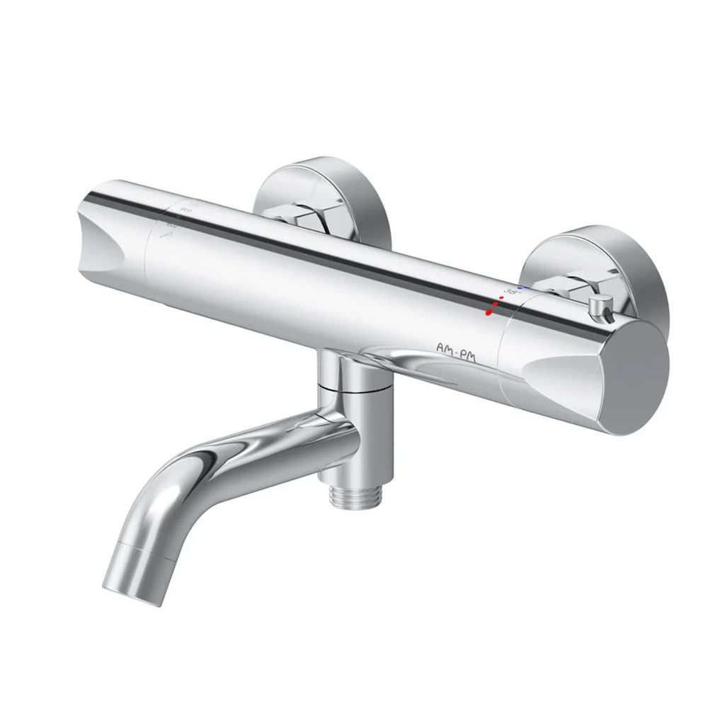 AM.PM Wannenarmatur Thermostat Chrom Badewannenarmatur Wannenbatterie Duscharmatur Dusche Wannenthermostat Wannen-Thermostatarmatur